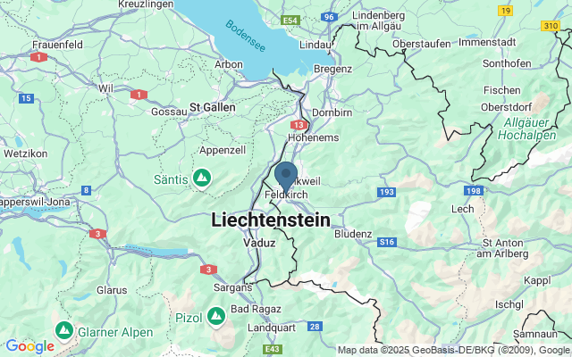 Kaart met locatie Burcht Schattenburg